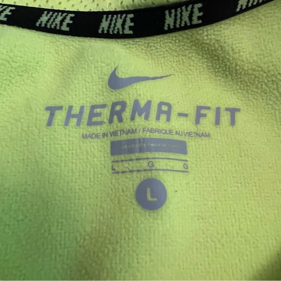 Nike Therma Fit 1/4 Zip Pullover Yellow Training 717397 - Picture 4 of 6
